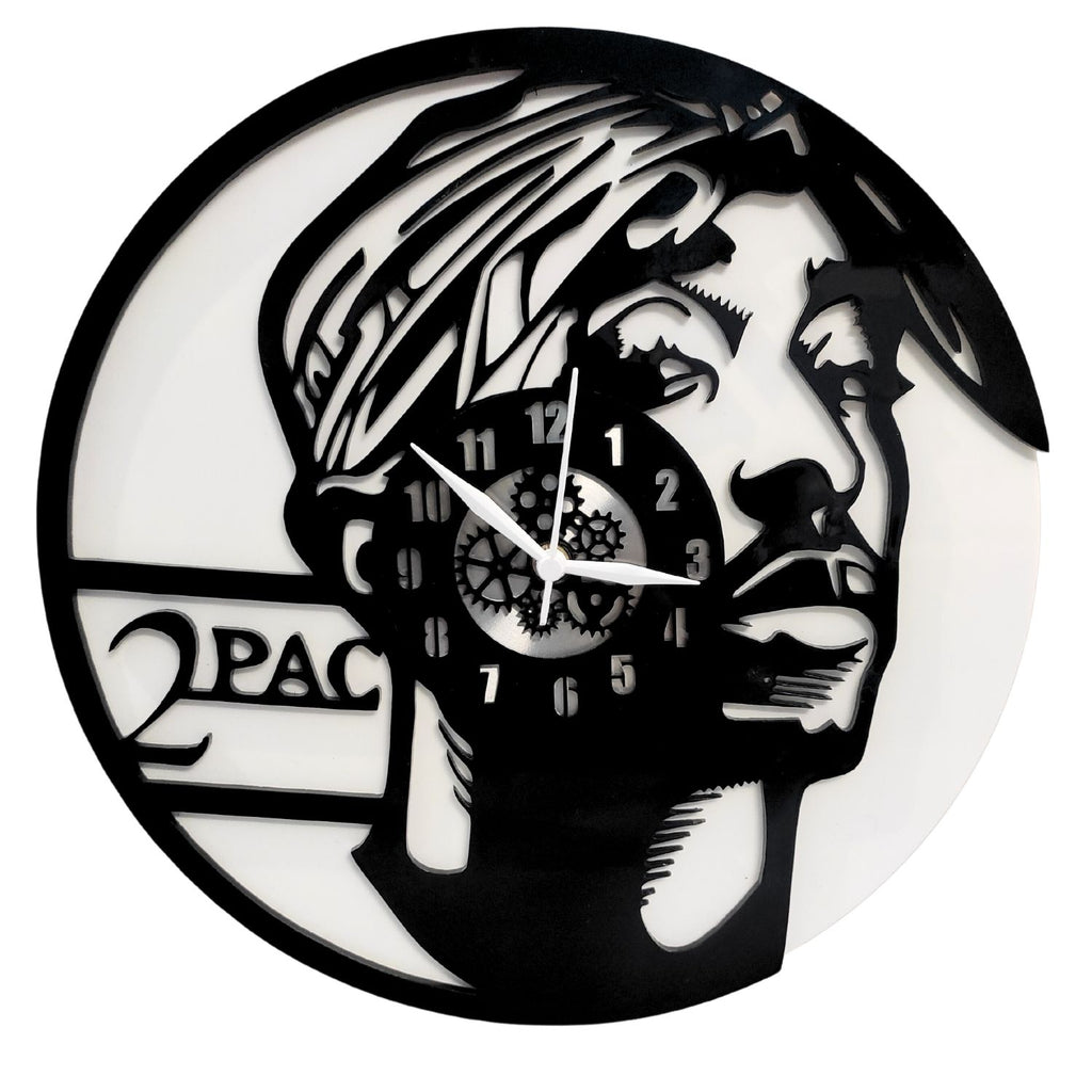 2 PAC 12” PlexiGlass Glossy Black Wall Clock