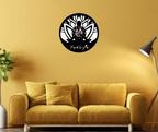 Yoga 12” PlexiGlass Glossy Black Wall Clock
