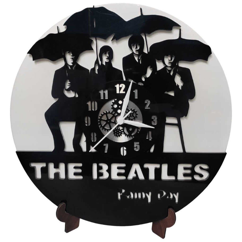 The Beatles 2 PlexiGlass Glossy Black 12'' Wall Clock