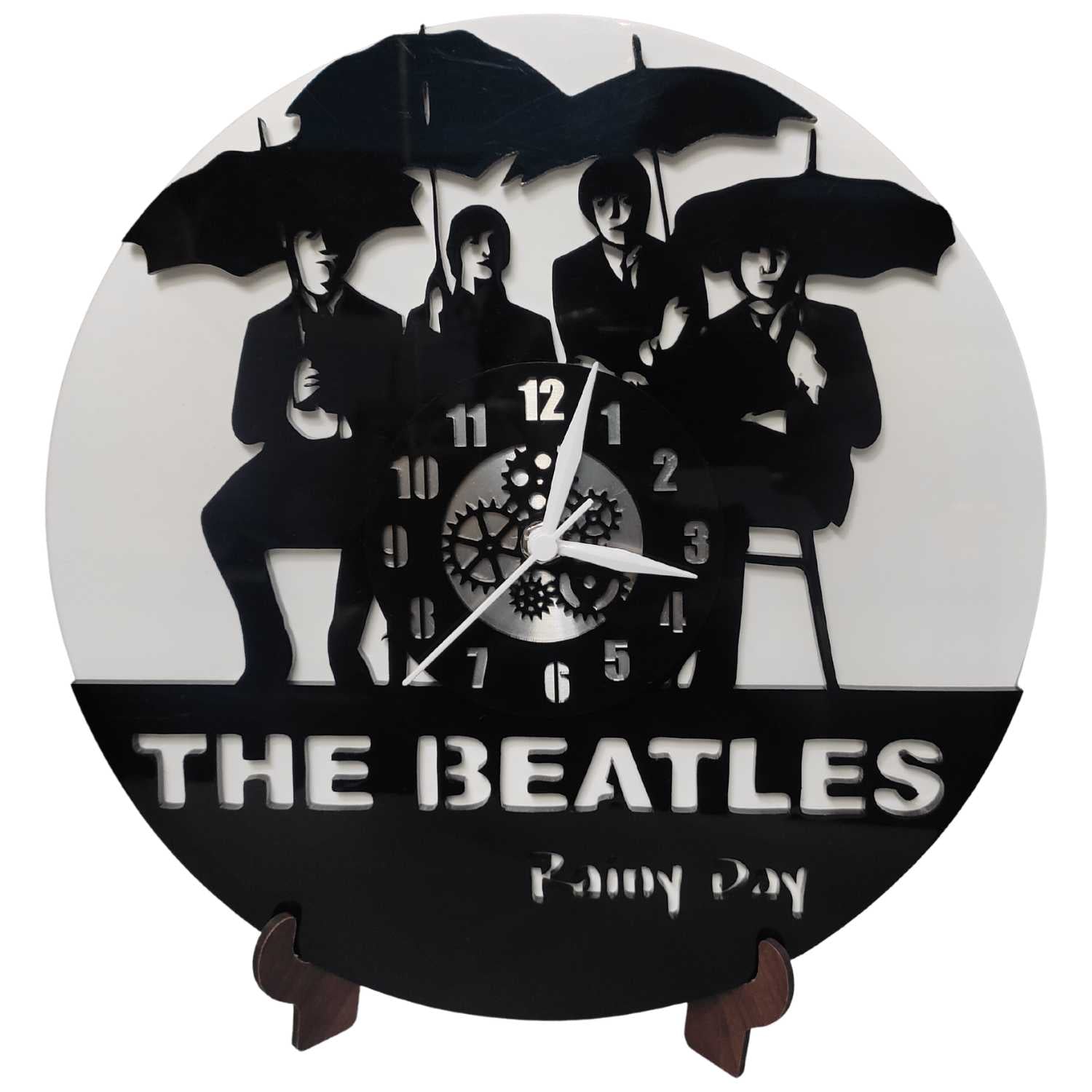 The Beatles 2 PlexiGlass Glossy Black 12'' Wall Clock