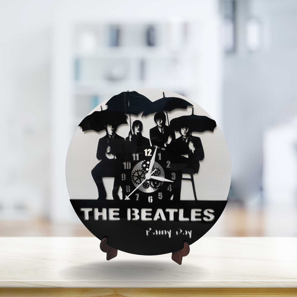 The Beatles 2 PlexiGlass Glossy Black 12'' Wall Clock