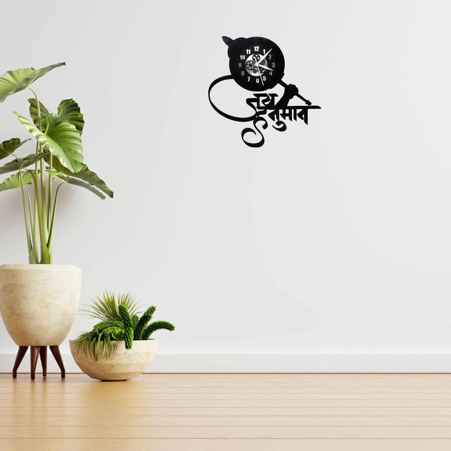 Devotional "Jai Hanuman" Premium Acrylic Wall Clock 12"