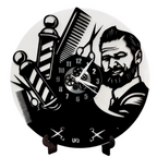 Men's Salons 12″ Numbered Wall Clock, Black