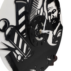 Men's Salons 12″ Numbered Wall Clock, Black