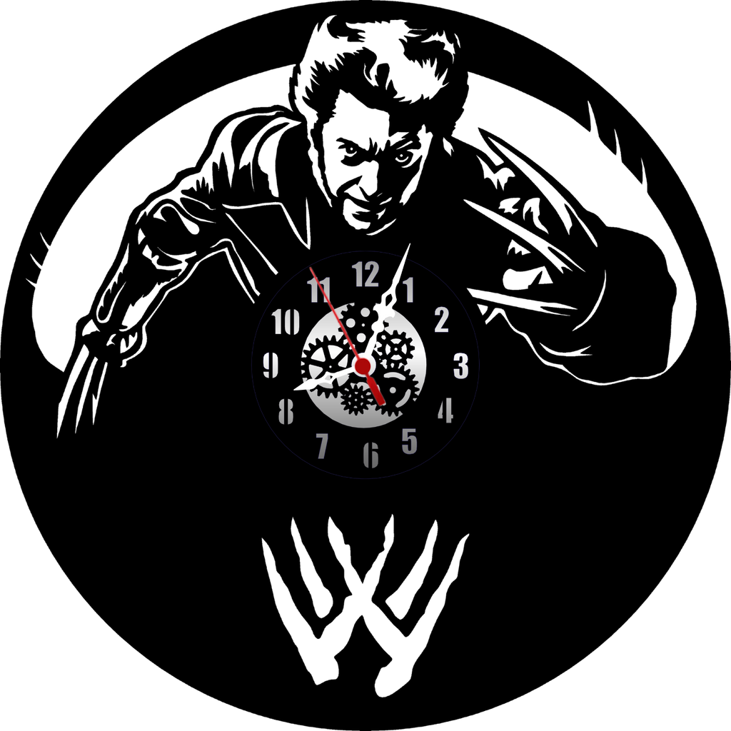 The Wolf Premium PlexiGlass Glossy Black 12” Wall Clock