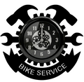 "Bike Service" Premium Glass-Cover Wall Clock