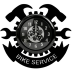 "Bike Service" Premium Glass-Cover Wall Clock