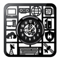 Cyber Tech Acrylic Wall Clock 12 inch with Glass