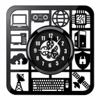Cyber Tech Acrylic Wall Clock 12 inch with Glass