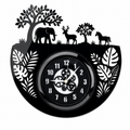 Jungle Acrylic Wall Clock 12 inch With Glass