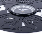Two Men Metal Dial Wall Clock with Glass, 12″ Plexi Glass
