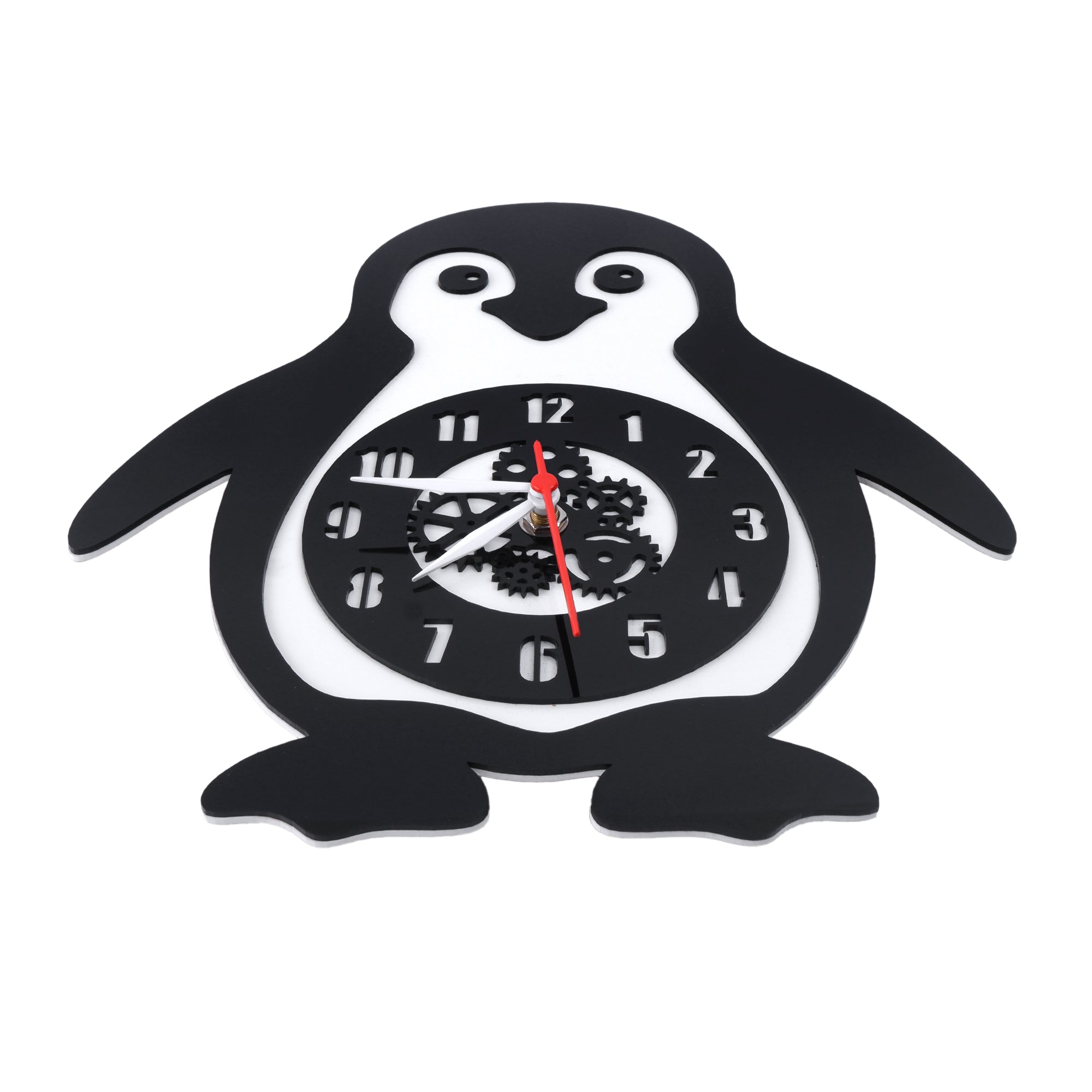 Happy Penguin Premium Acrylic Wall Clock 12"
