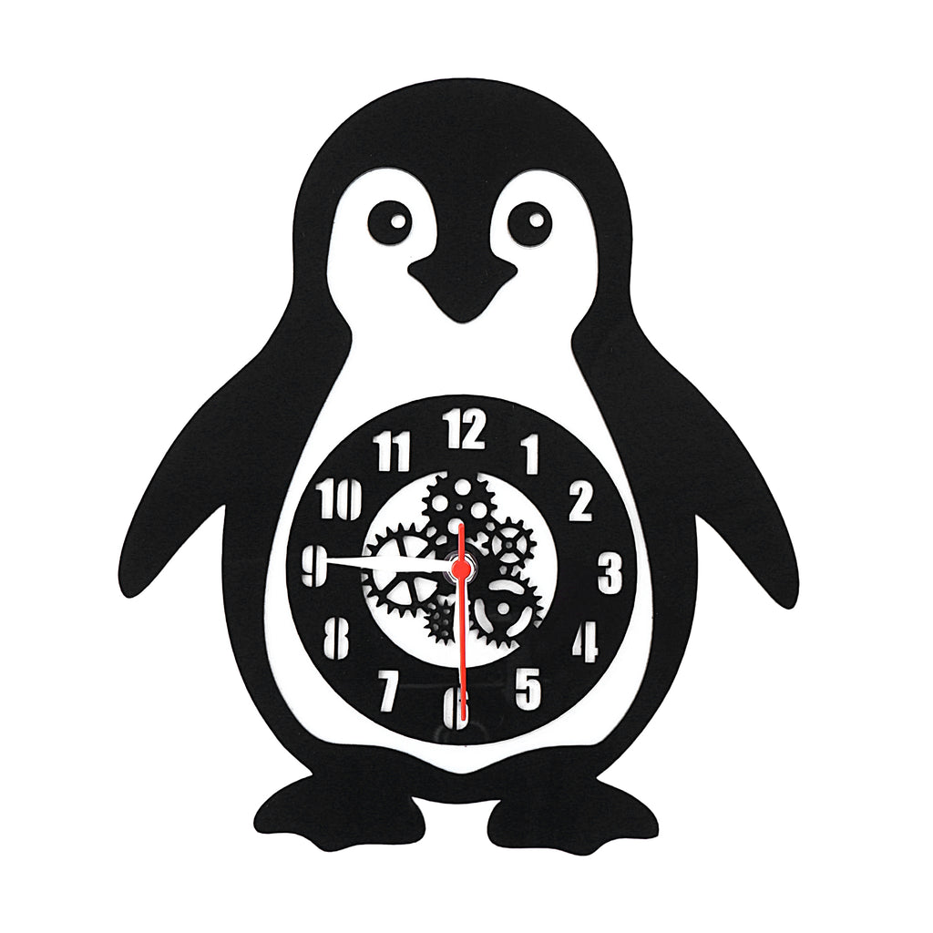 Happy Penguin Premium Acrylic Wall Clock 12"