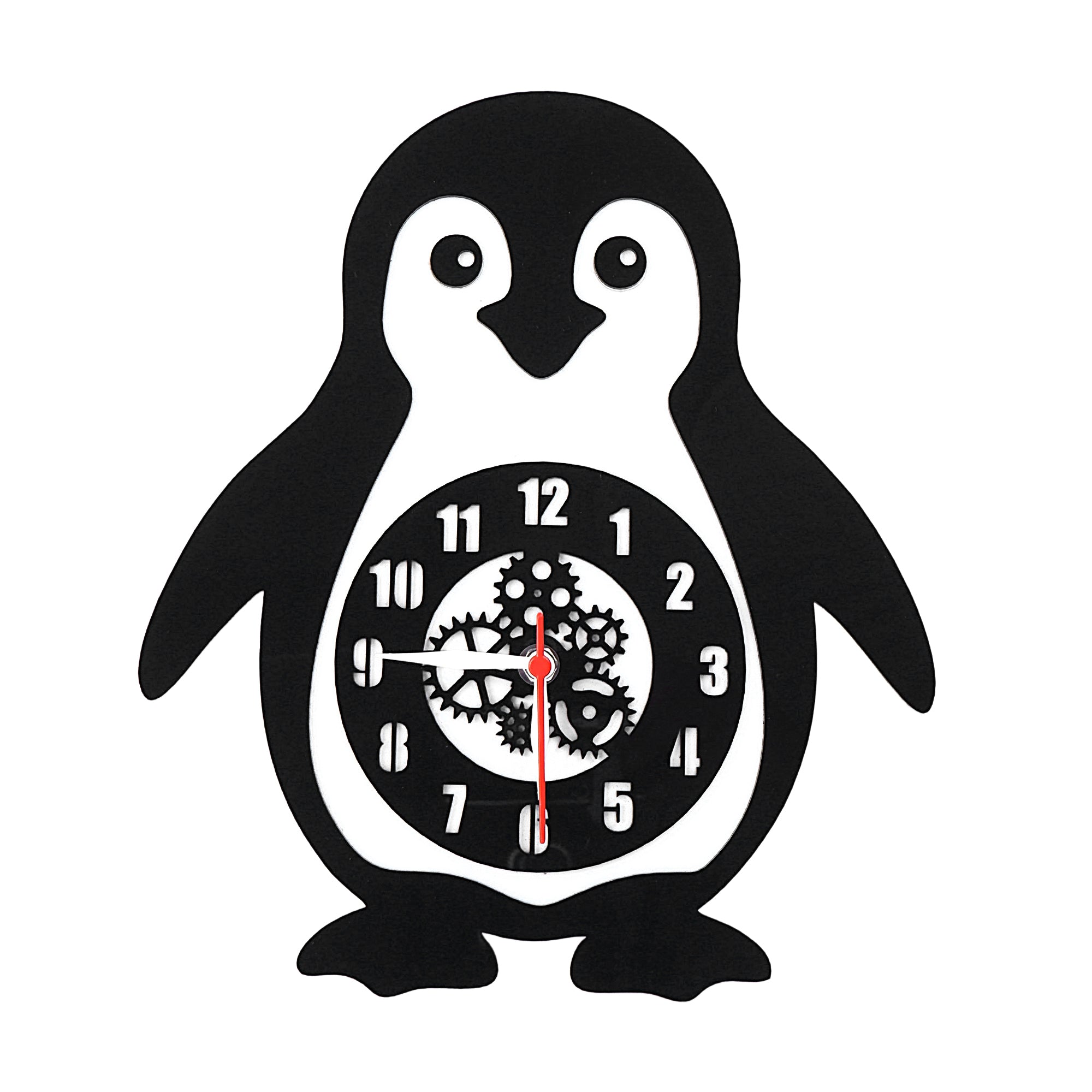 Happy Penguin Premium Acrylic Wall Clock 12"