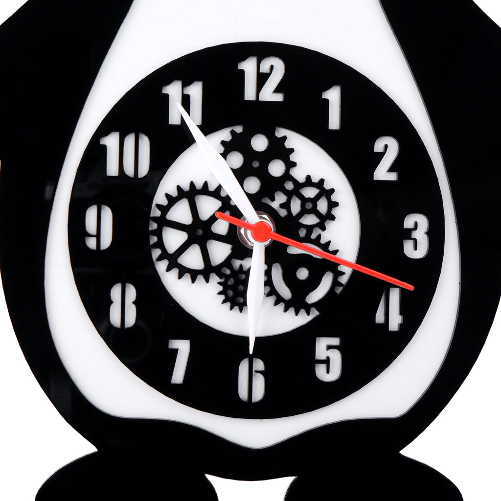 Happy Penguin Premium Acrylic Wall Clock 12"