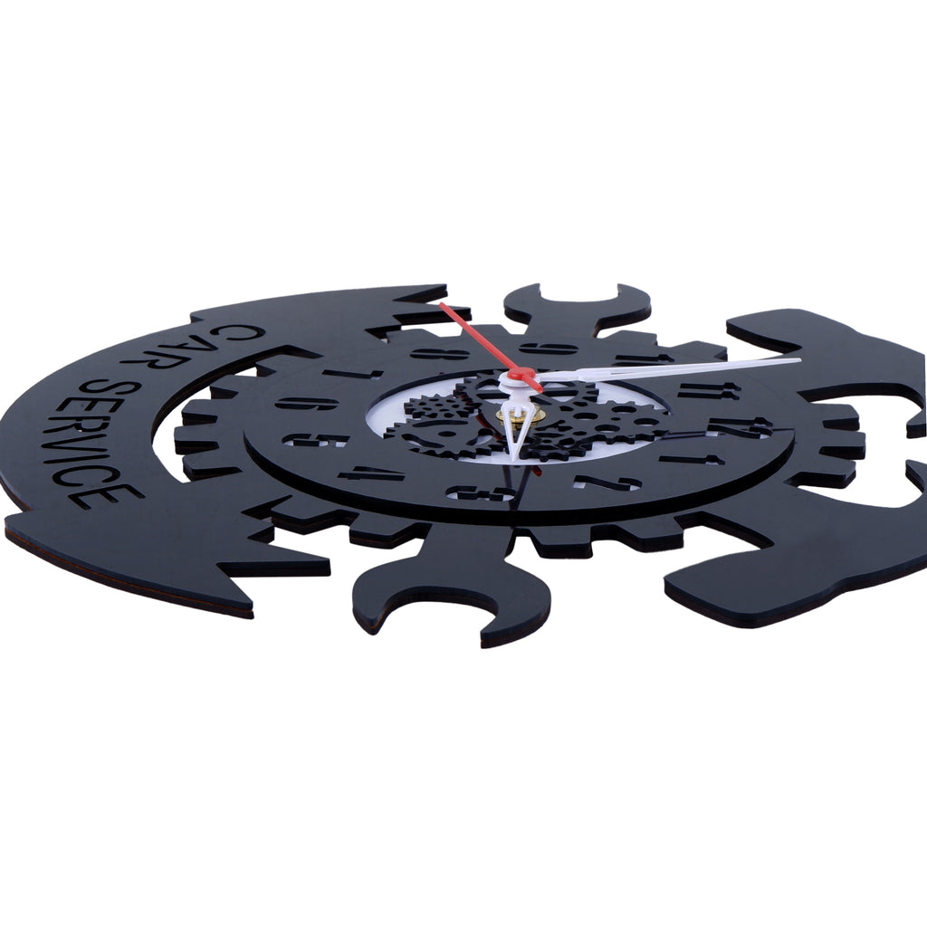 Car Service Wall Clock 12″ Wall Clock, Black
