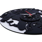 2 Men Salon Clock, Engineered wood Wall Clock, 12″ Wall Clock, Black