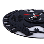 2 Men Salon Clock, Engineered wood Wall Clock, 12″ Wall Clock, Black