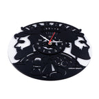 2 Men Salon Clock, Engineered wood Wall Clock, 12″ Wall Clock, Black