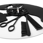Girl Salon 12″ Numbered Wall Clock, Black