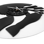 Girl Salon 12″ Numbered Wall Clock, Black