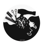 Girl Salon 12″ Numbered Wall Clock, Black