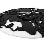Men's Salons 12″ Numbered Wall Clock, Black
