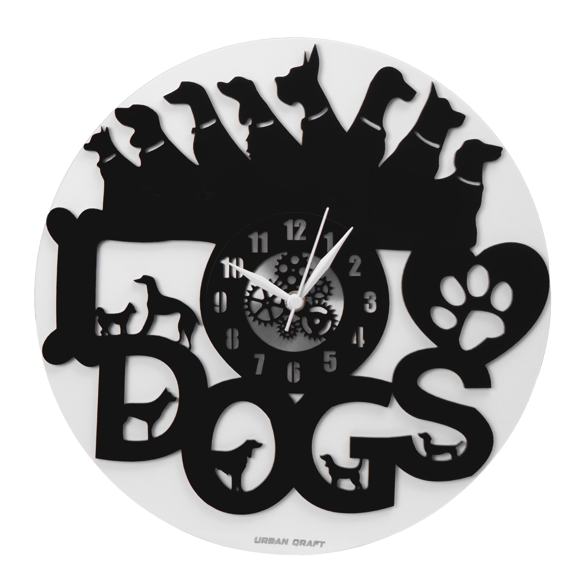 Dog Wall Clock 12″  Premium Layered Wall Clock