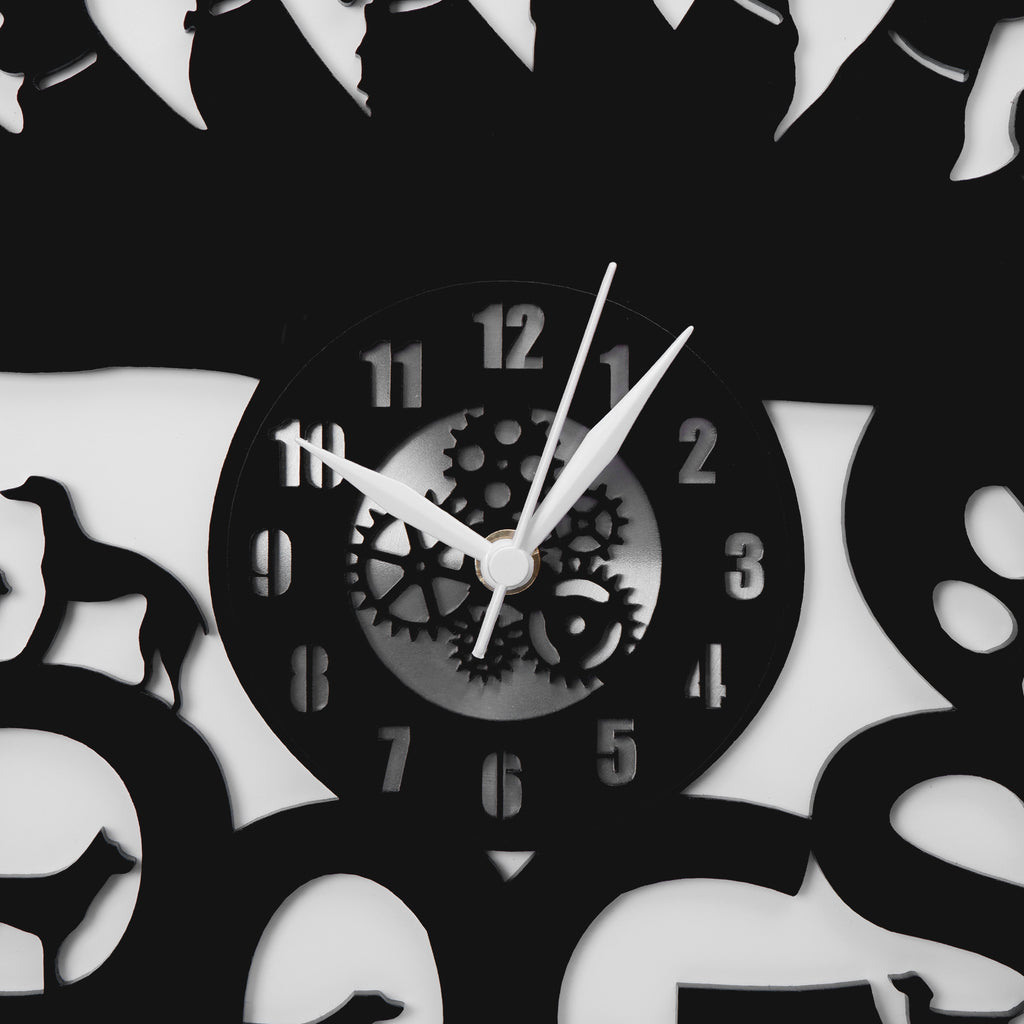 Dog Wall Clock 12″  Premium Layered Wall Clock