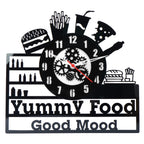 "Yummy Food, Good Mood" Premium Acrylic Wall Clock 12"