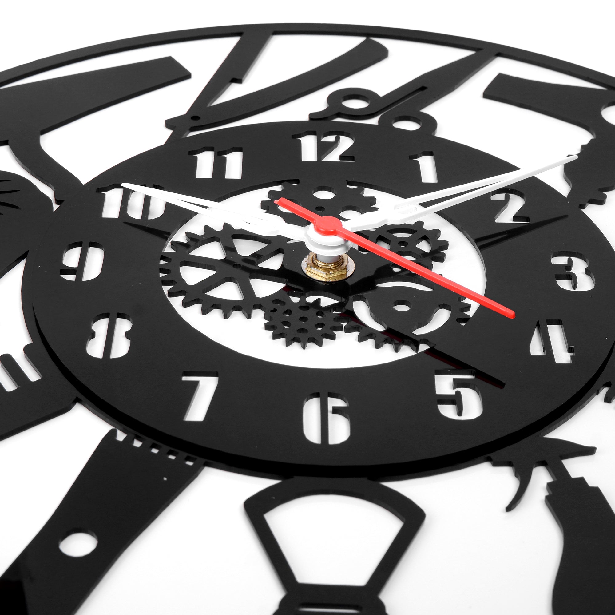 Premium Unisex Barber Shop & Hair Salon AI Designed  Wall Clock 12"