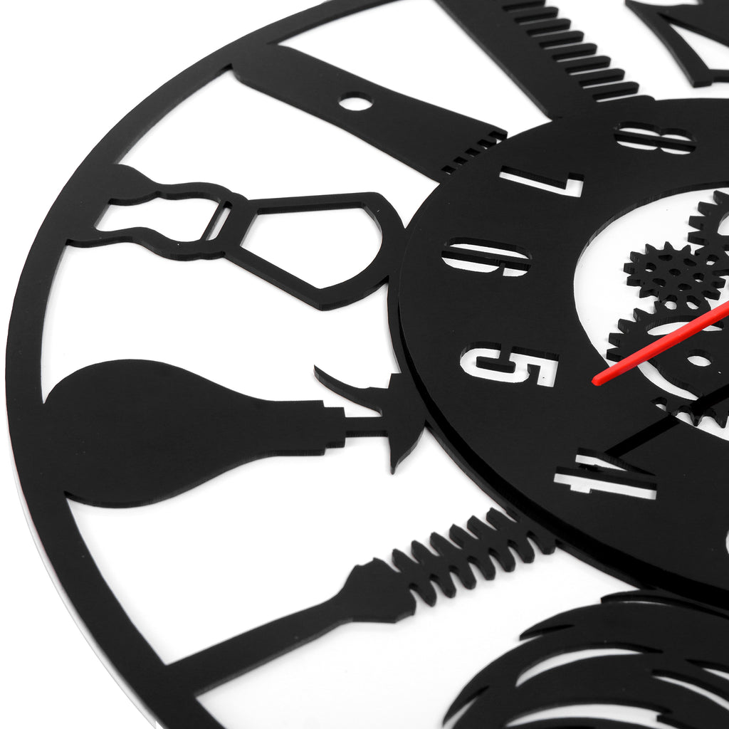 Premium Unisex Barber Shop & Hair Salon AI Designed  Wall Clock 12"