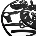 Premium Unisex Barber Shop & Hair Salon AI Designed  Wall Clock 12"