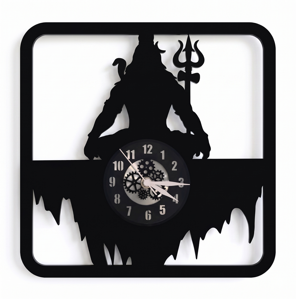 Lord Shiva "Mahadev" Premium Square Acrylic Wall Clock