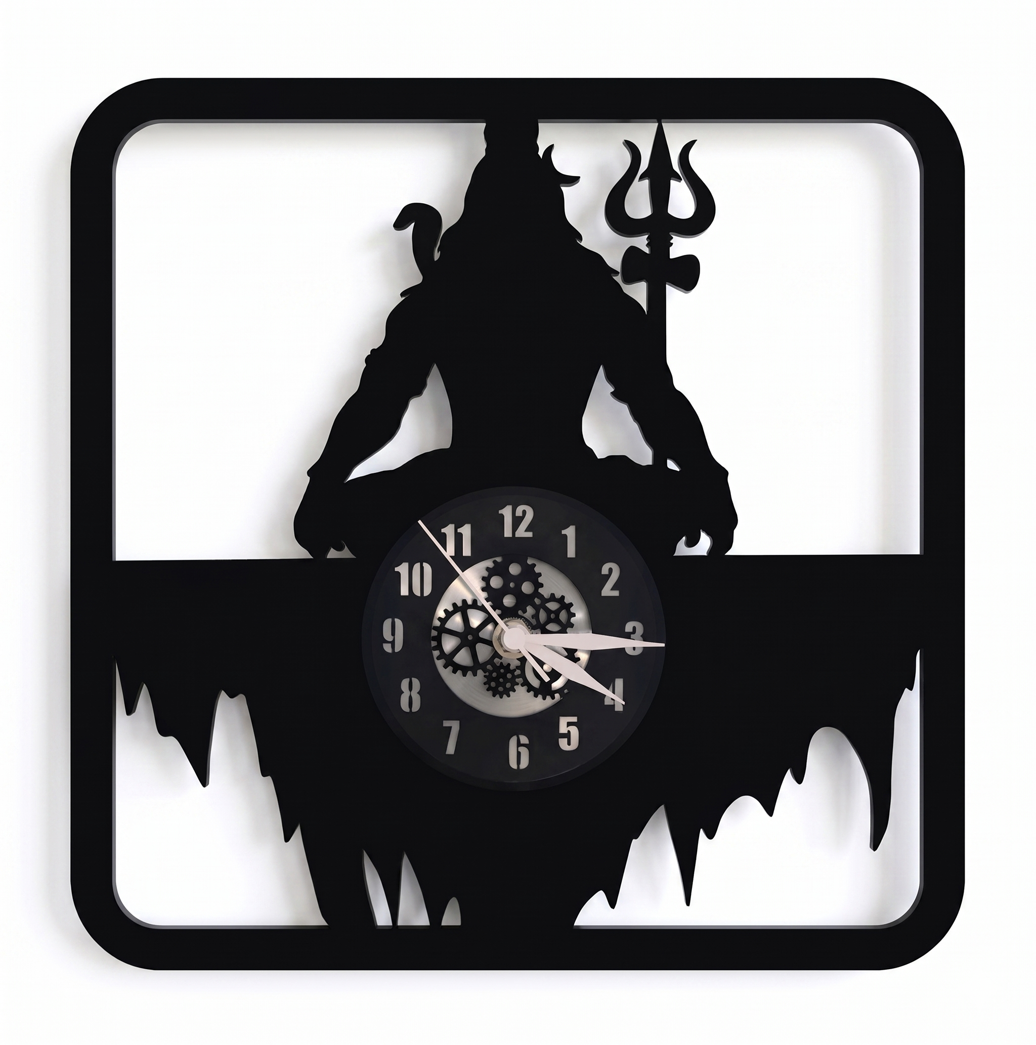 Lord Shiva "Mahadev" Premium Square Acrylic Wall Clock