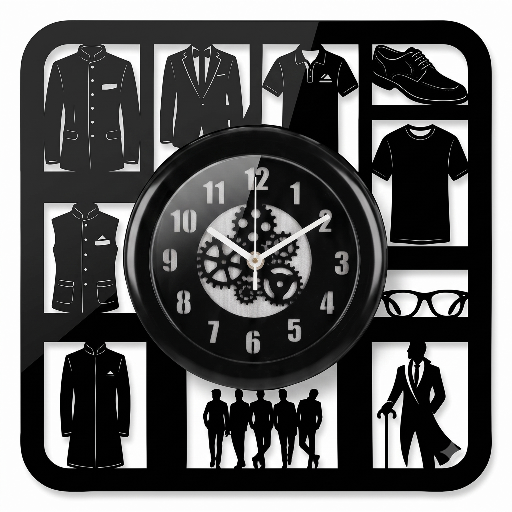 Men's Fashion Wall Clock 12 inch