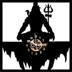 MAHADEV 12” Premium PlexiGlass Glossy Black Wall Clock