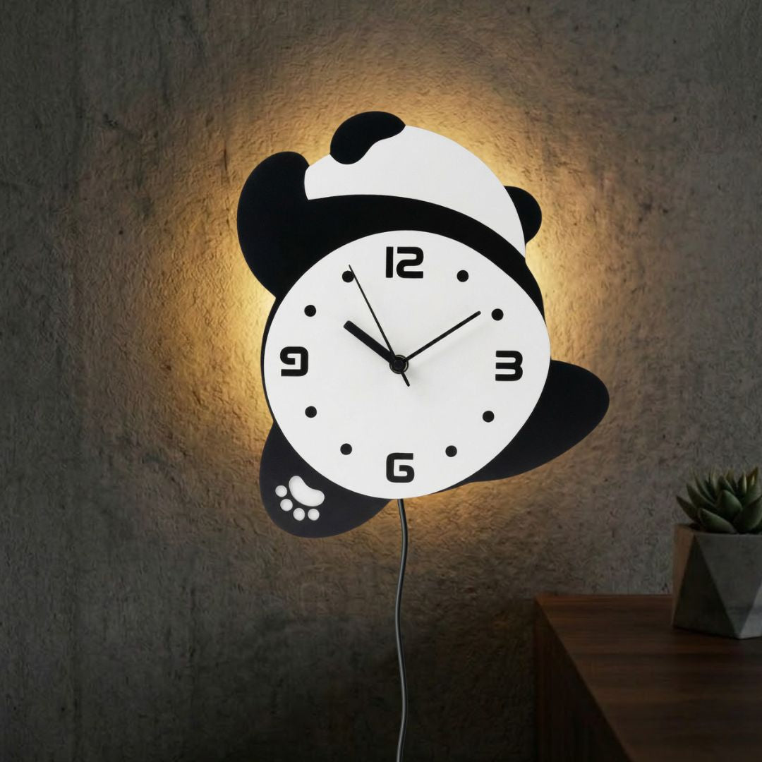 Urban Qraft "Lazy Rolling Panda" Premium Acrylic Wall Clock
