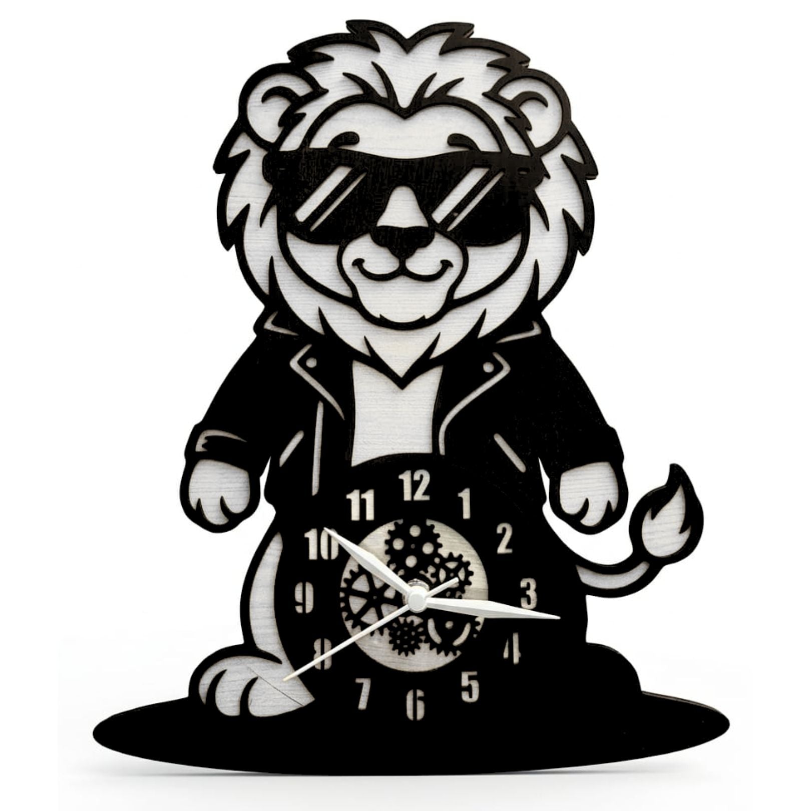 Cool Lion Premium Acrylic Wall Clock 12"