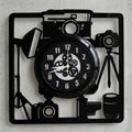 Camera Gear Square Wall Clock 12 inch