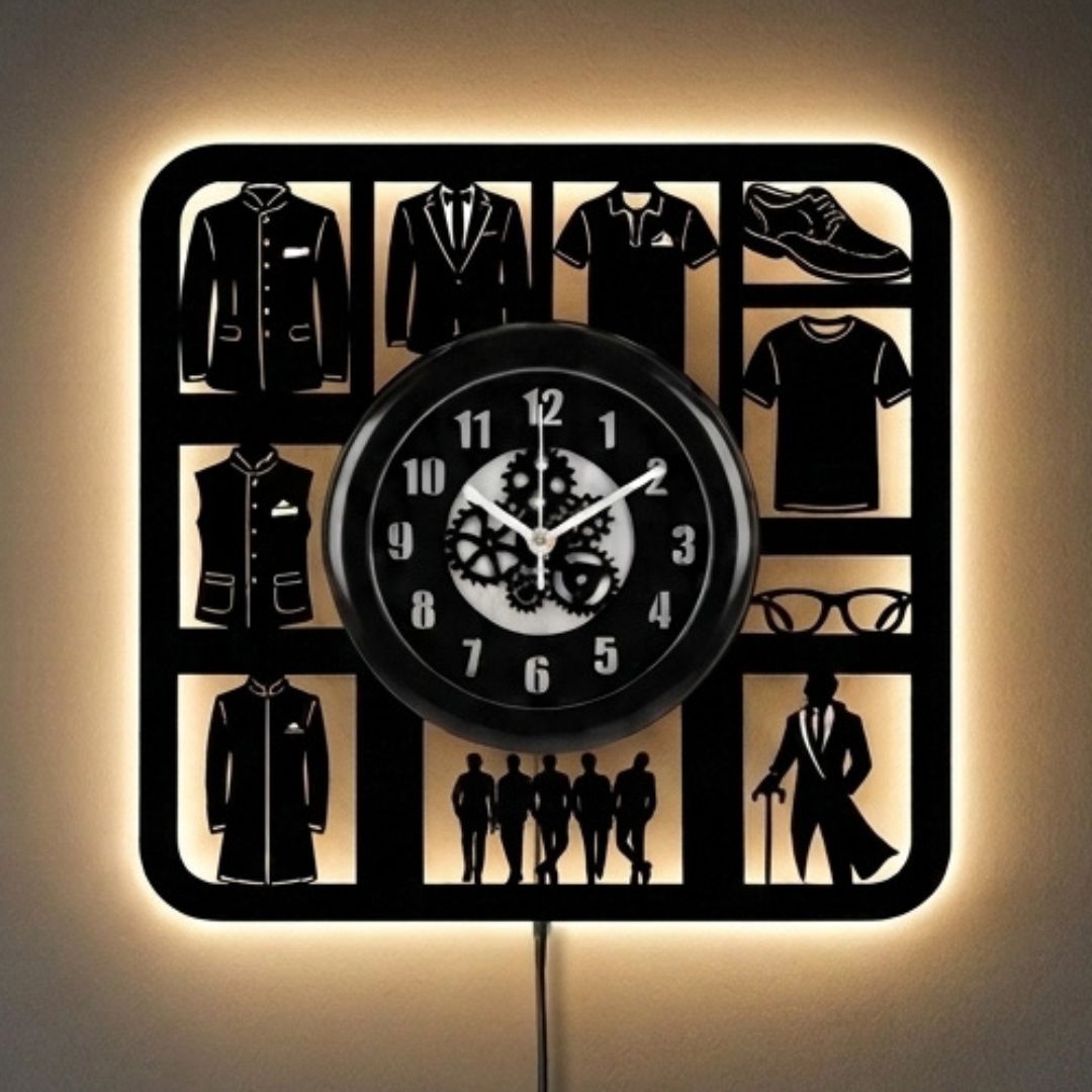 Men's Fashion Wall Clock 12 inch