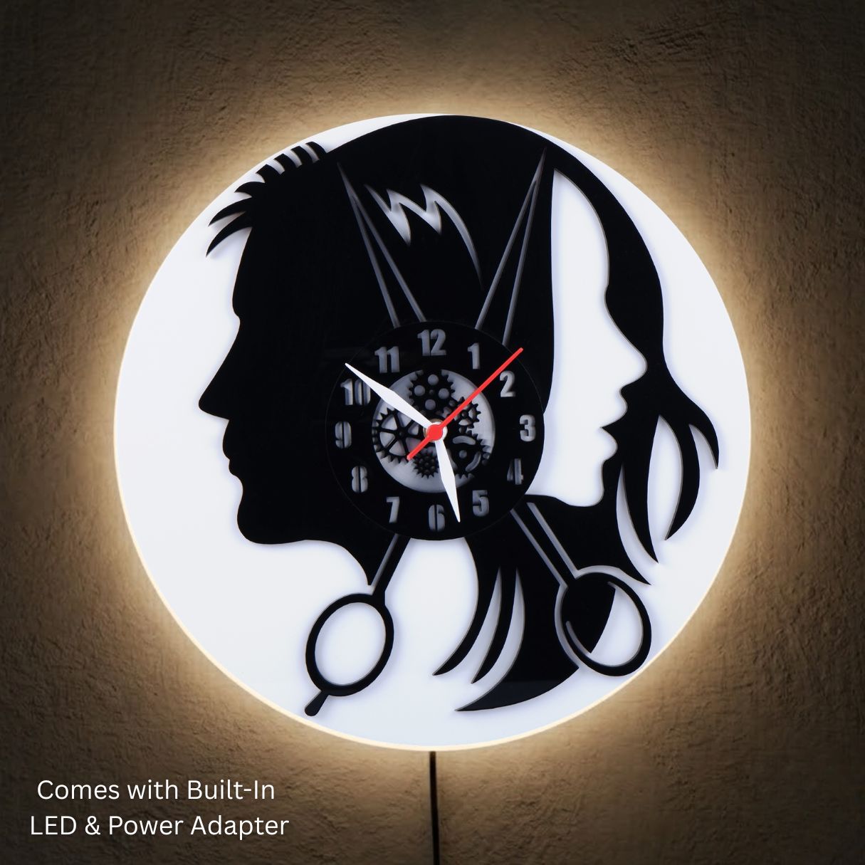 Unisex Salons , 12″ Wall Clock