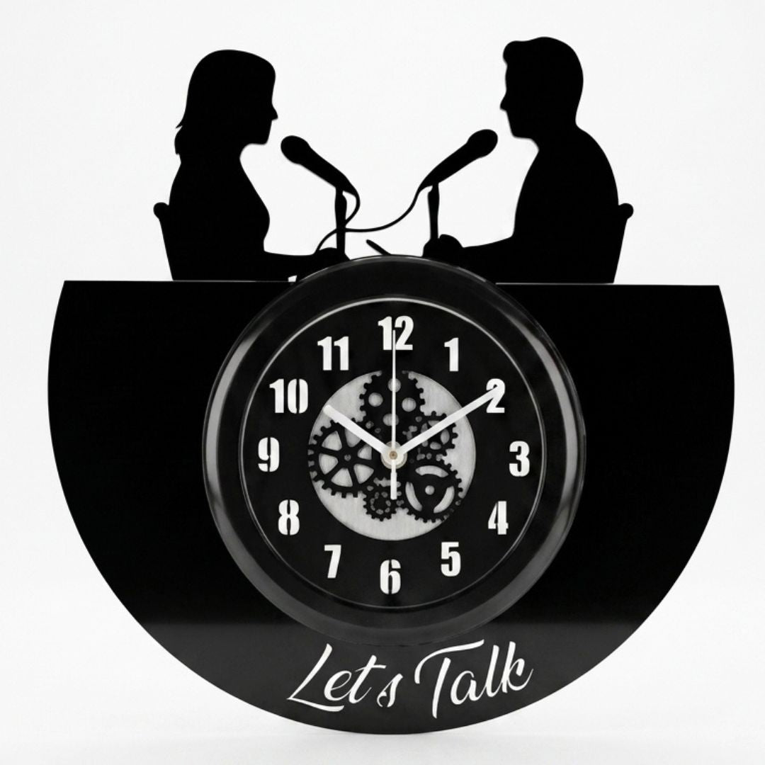 Podcast Studio Wall Clock 12 inch