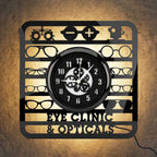Eye Clinic & Opticals PlexiGlass Wall Clock 12 Inch