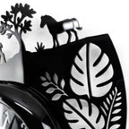 Jungle Acrylic Wall Clock 12 inch With Glass