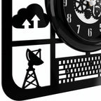 Cyber Tech Acrylic Wall Clock 12 inch with Glass