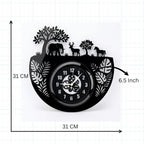 Jungle Acrylic Wall Clock 12 inch With Glass