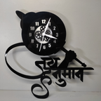 Devotional "Jai Hanuman" Premium Acrylic Wall Clock 12"