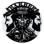 Men's Salons 12″ Numbered Wall Clock, Black