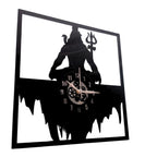 MAHADEV 12” Premium PlexiGlass Glossy Black Wall Clock